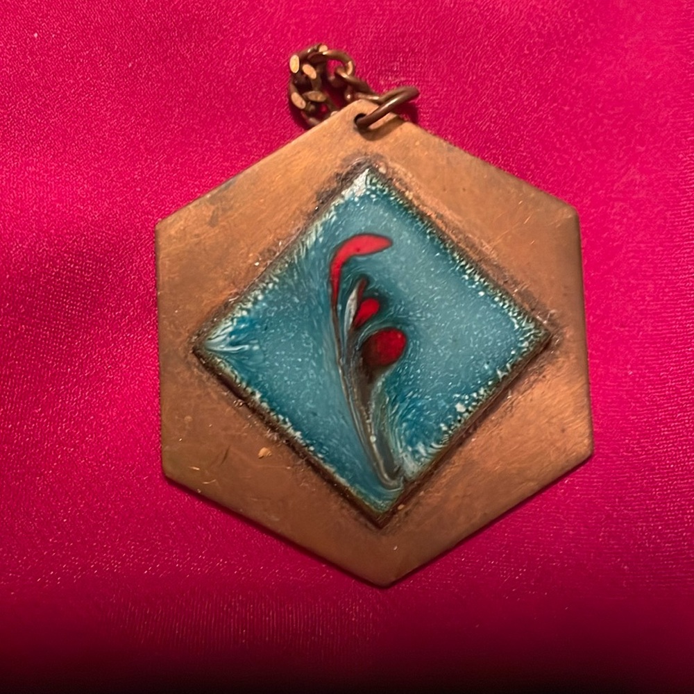 Vintage copper pendant. No chain.
